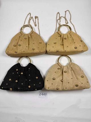 Bolsa de palha festa Clutch