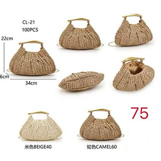 Bolsa de festa Clutch palha