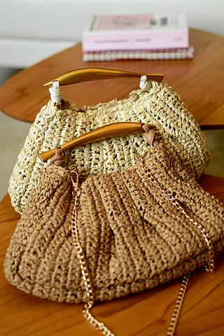 Bolsa de festa Clutch palha