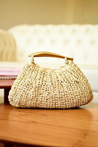 Bolsa de festa Clutch palha