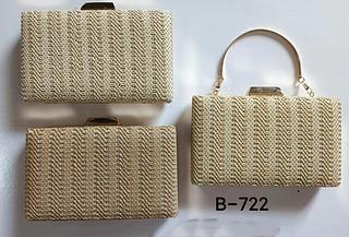 Bolsa de palha festa Clutch