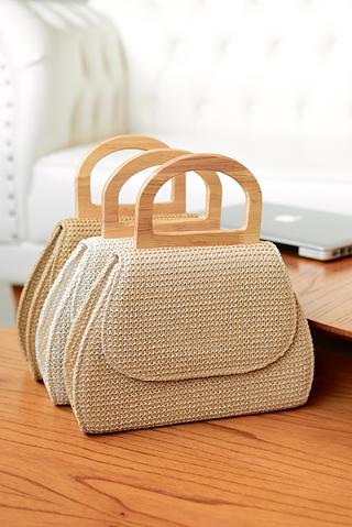 Bolsa de palha Clutch