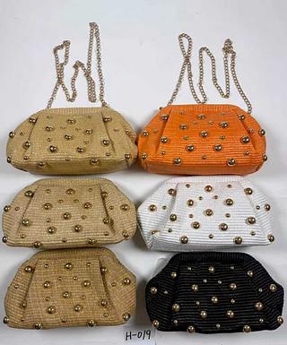 Bolsa de palha festa Clutch