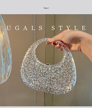 Bolsa de festa Clutch transparente