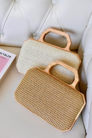 Bolsa de palha festa Clutch